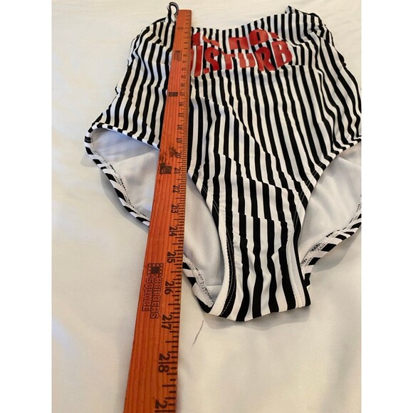 No Boundaries Swimsuit Womens One piece Size Large Jr 11-13 B&W Striped  Summer - Picture 7 of 8